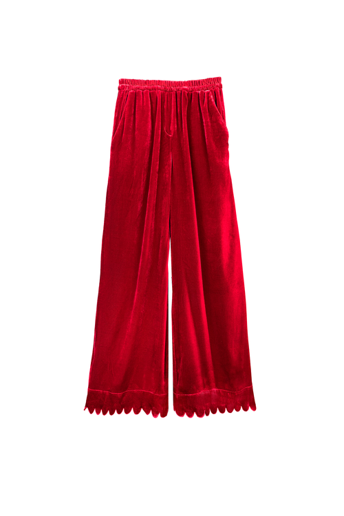 FERDI burgundy velvet pants