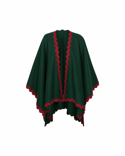 CLEMENCE loden poncho