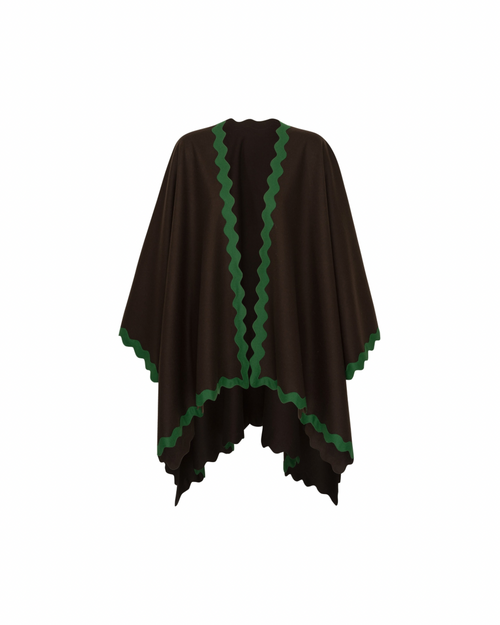 CLEMENCE loden poncho