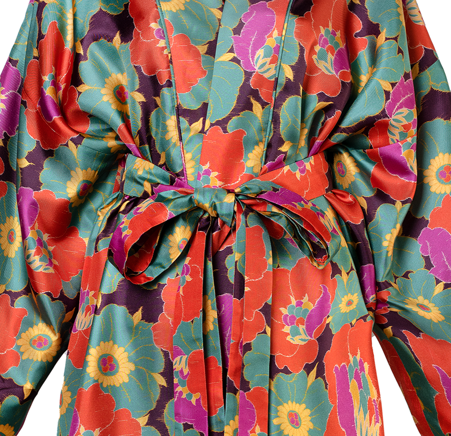 DAUPHINE silk kimono style coat