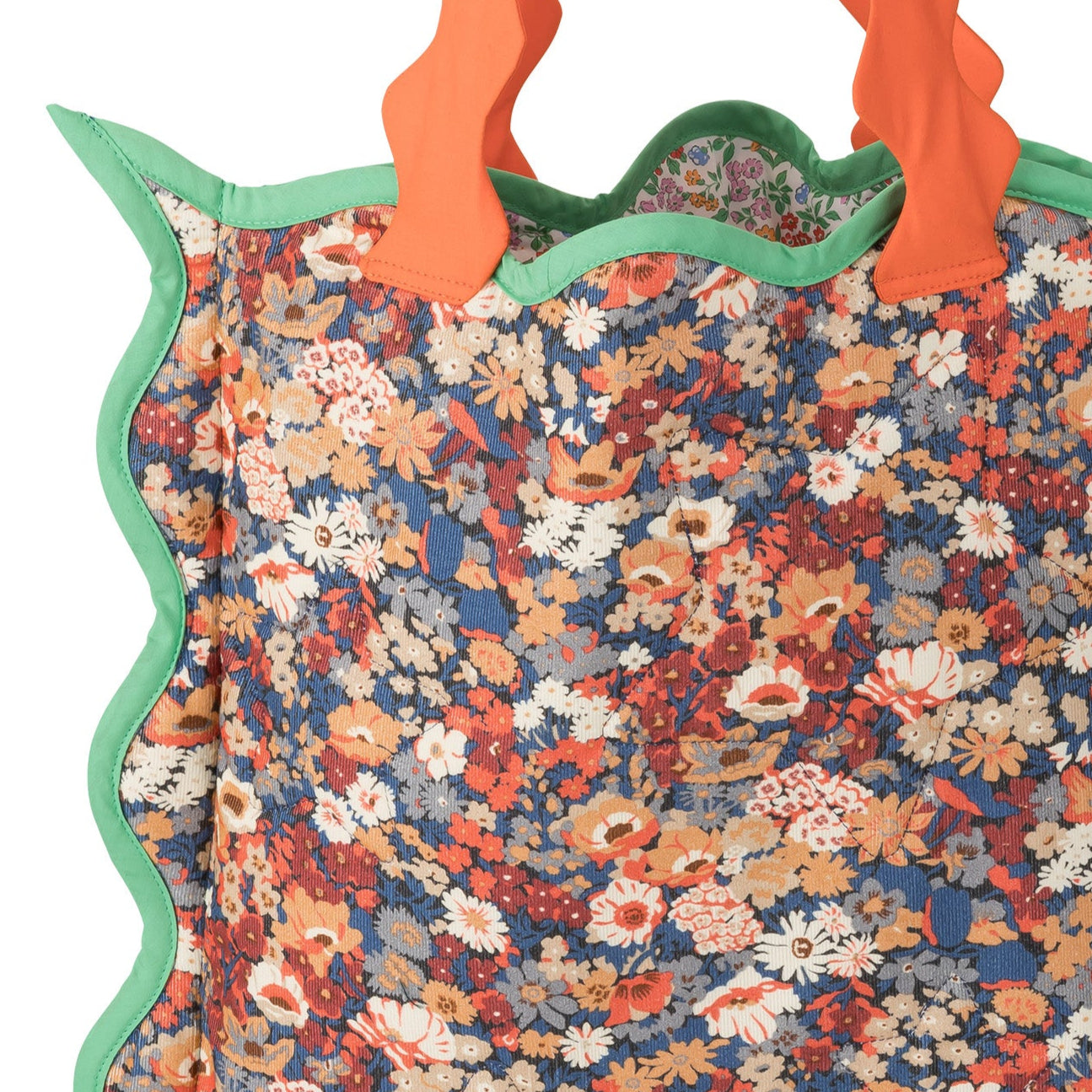 PRIMOSE quilted baby cord tote bag