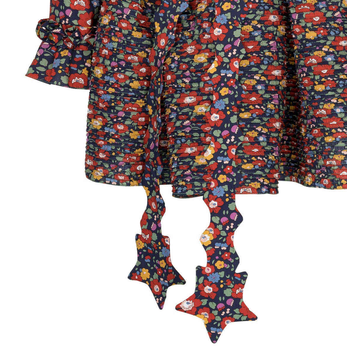 DELPHINE mini pin-tuck cotton dress