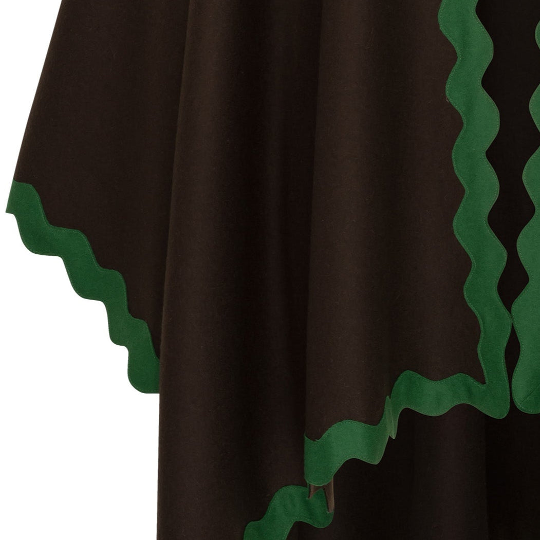 CLEMENCE loden poncho