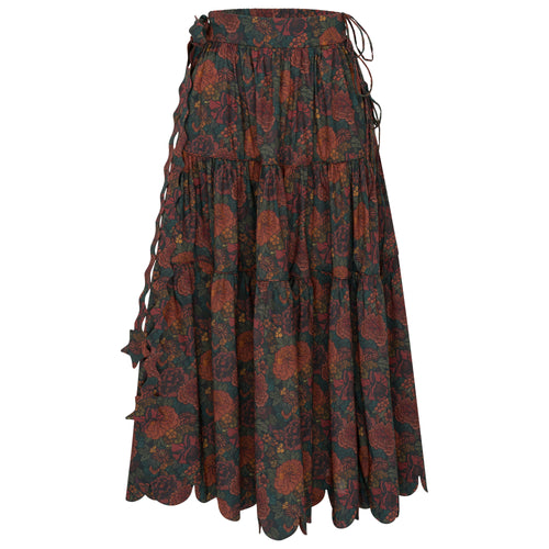 FLEUR midi cotton skirt
