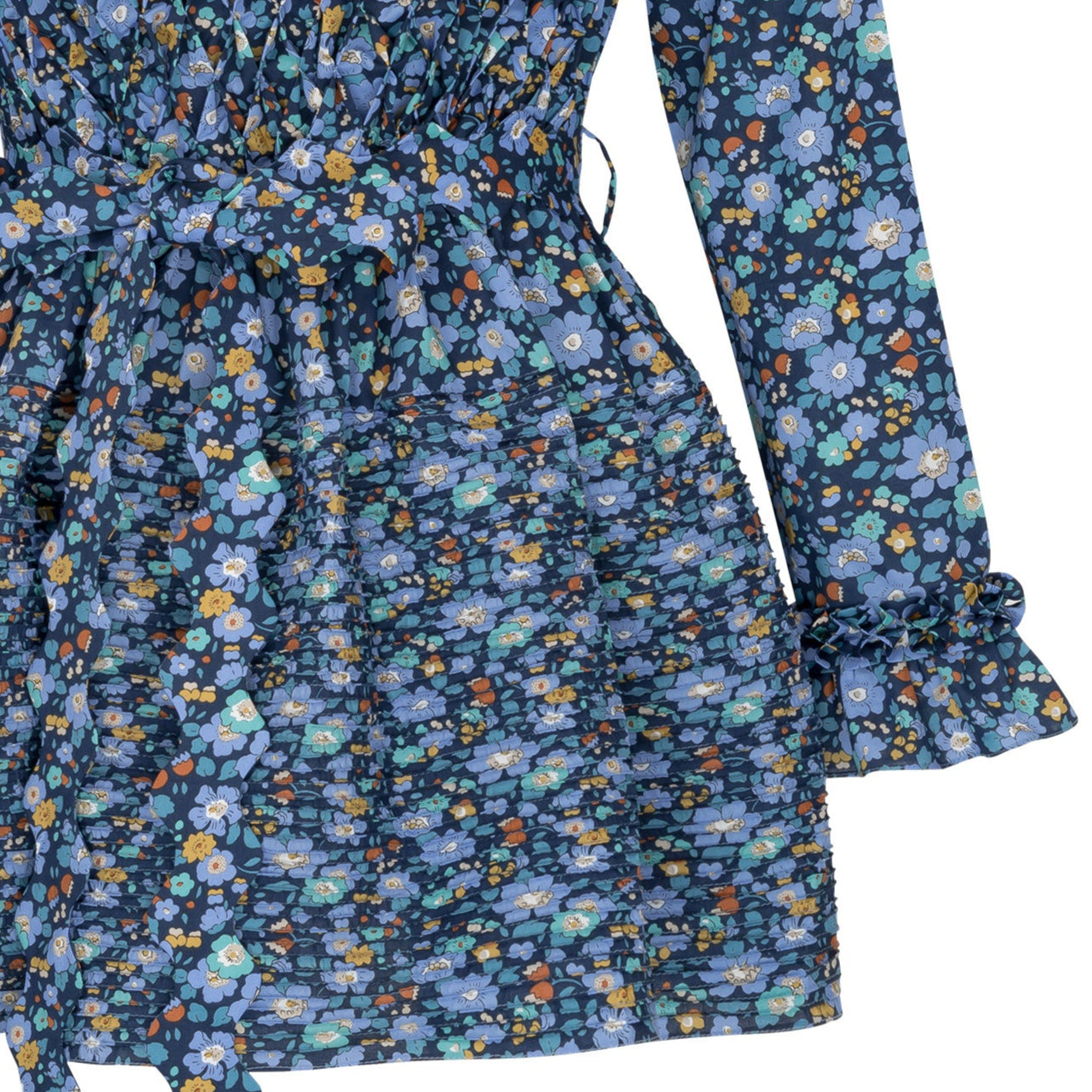 DELPHINE mini pin-tuck cotton dress