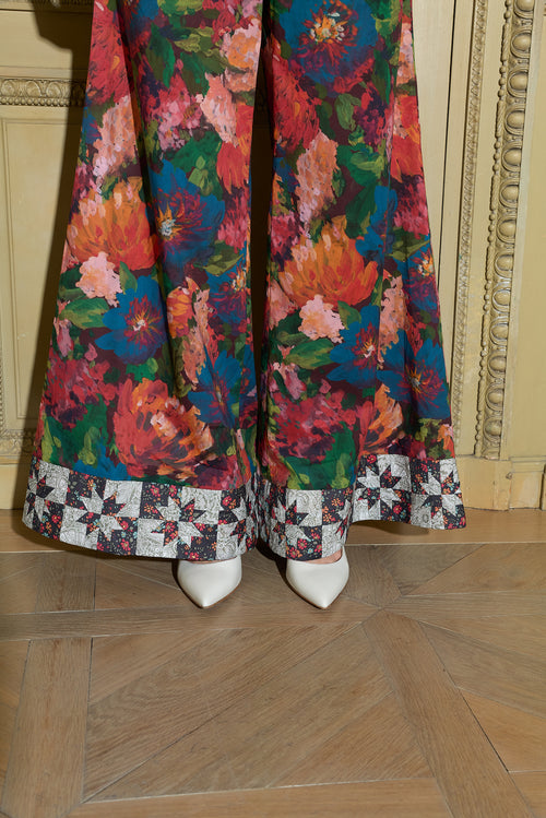 WILHELM artisanal mosaic patchwork pants